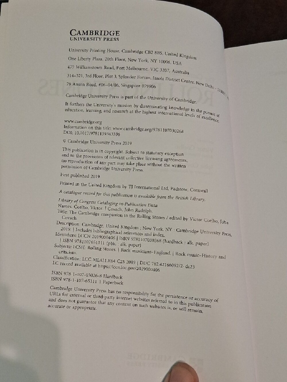 The Cambridge Companion to The Rolling Stones Book - Coelho & Covach - Picture 3 of 8